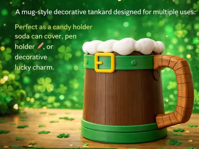 Beer Stein St. Patrick’s Day Mug Style Tankard, Candy Holder