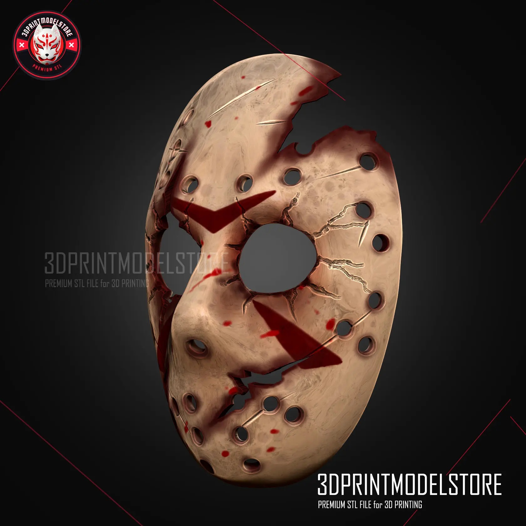 Masca lui Jason Friday The 13th Broken Halloween 3D Print Model