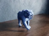 Low Poly Sabretooth tiger-4