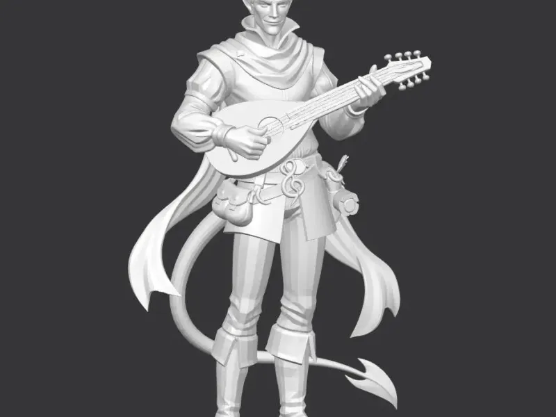 Tiefling Bard D&D miniature