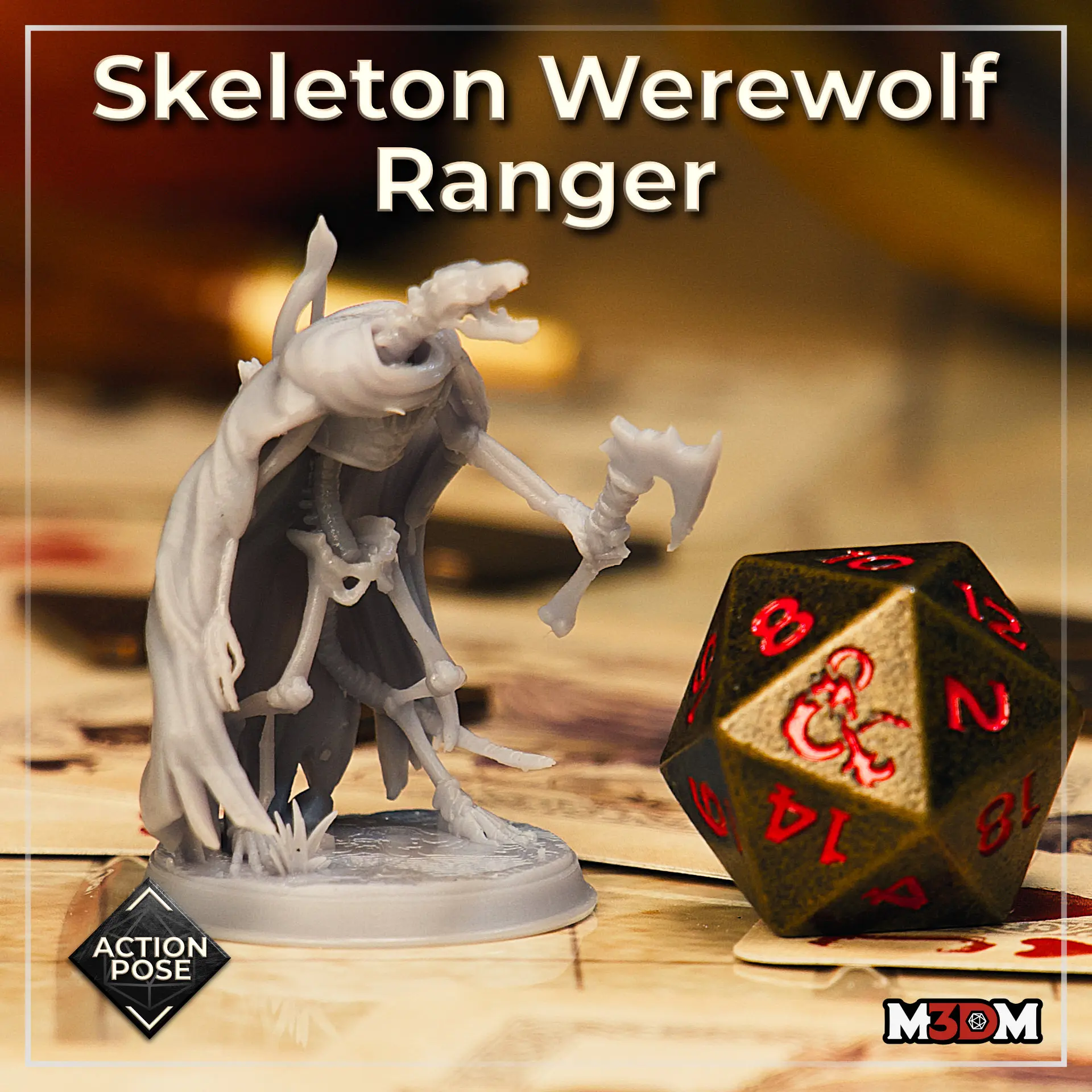 Other STL Download - Skeleton Werewolf Ranger (Action)by M3DM