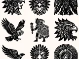 Aztec Eagle Warrior Pack – 9 Tribal Eagle Designs for CNC-1