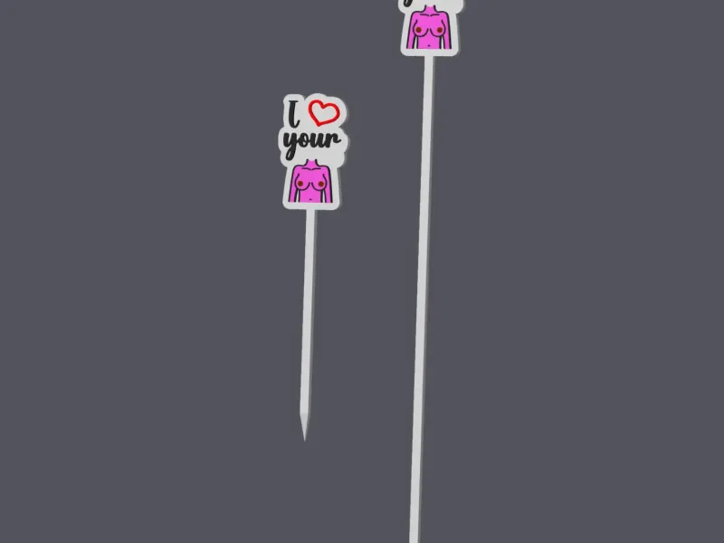 I Love Your Boobs - Cocktailset with stick and pick v1