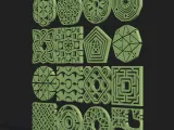 Geometric Coasters & Trivets SVG STL CNC Laser Cut Pack - 3D-6
