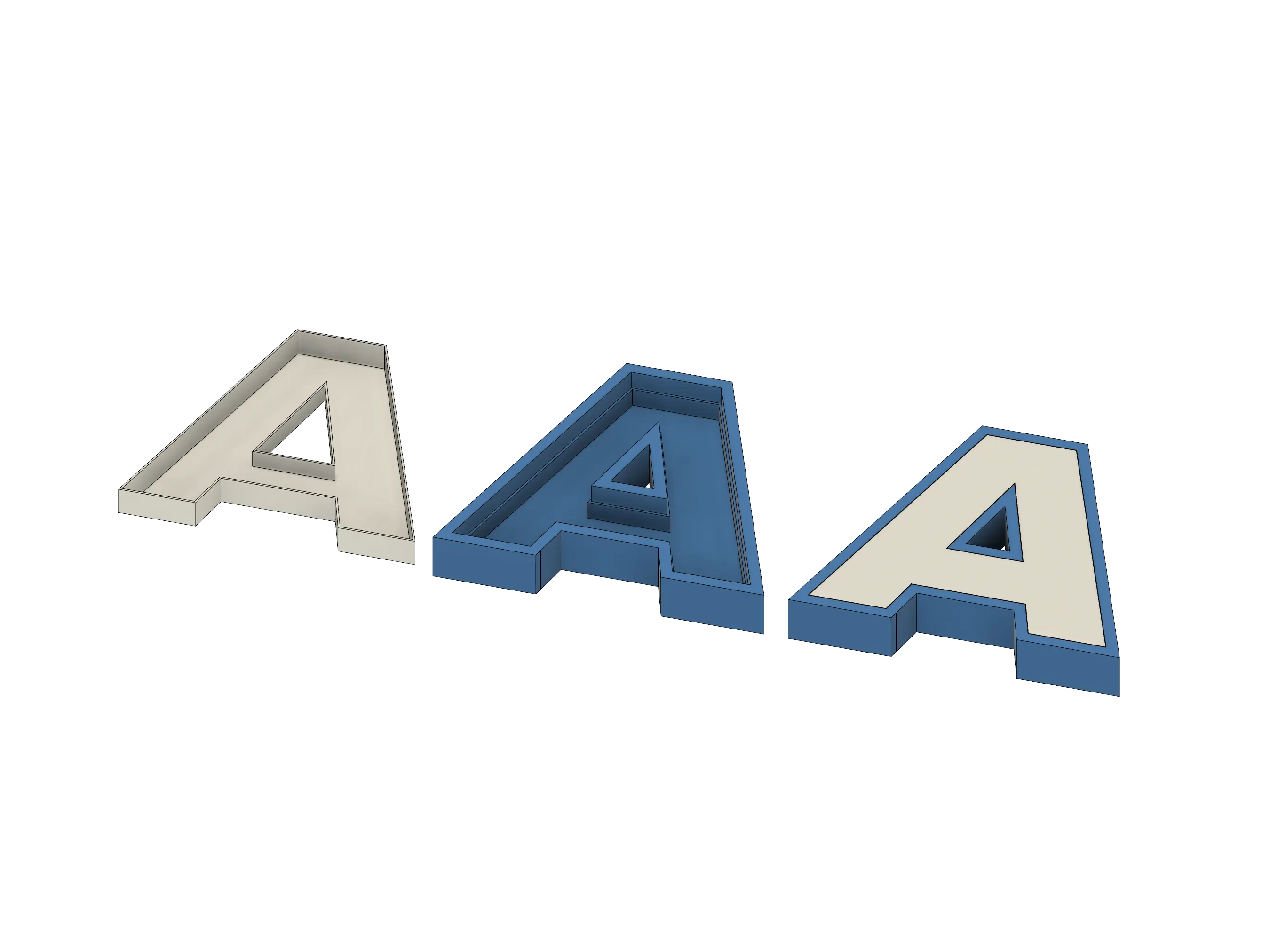 Letter A - LED Alphabet - 2 Part Letter - Word Art