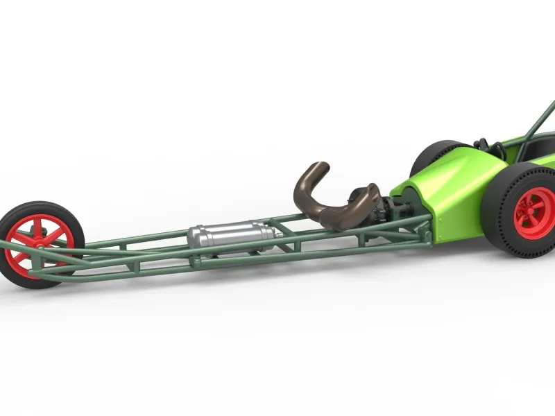 Dreirädriger Dragster mit Turbonique Rocket Turbine 1:25