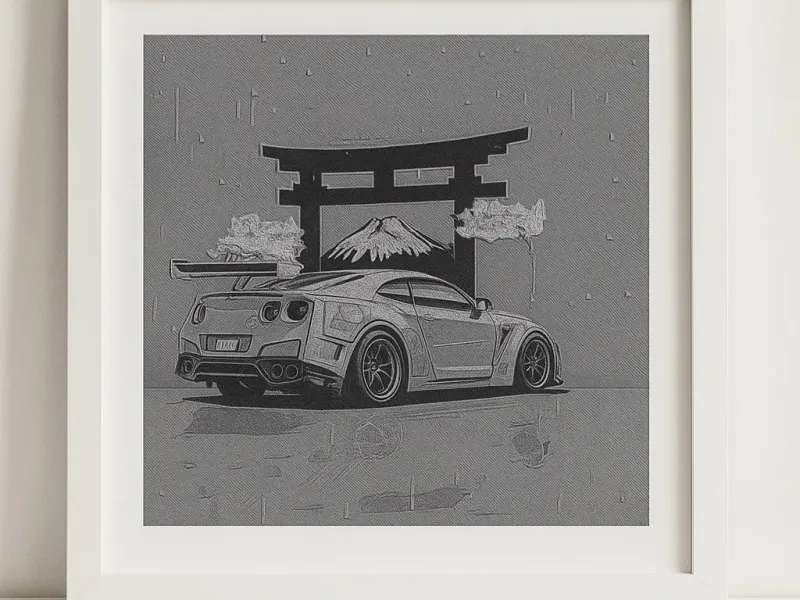 Skyline R35 3D-Art Picture