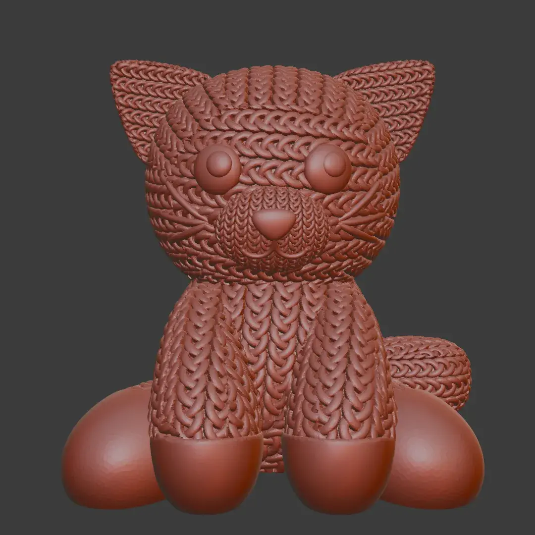 Knitted cat (cute)