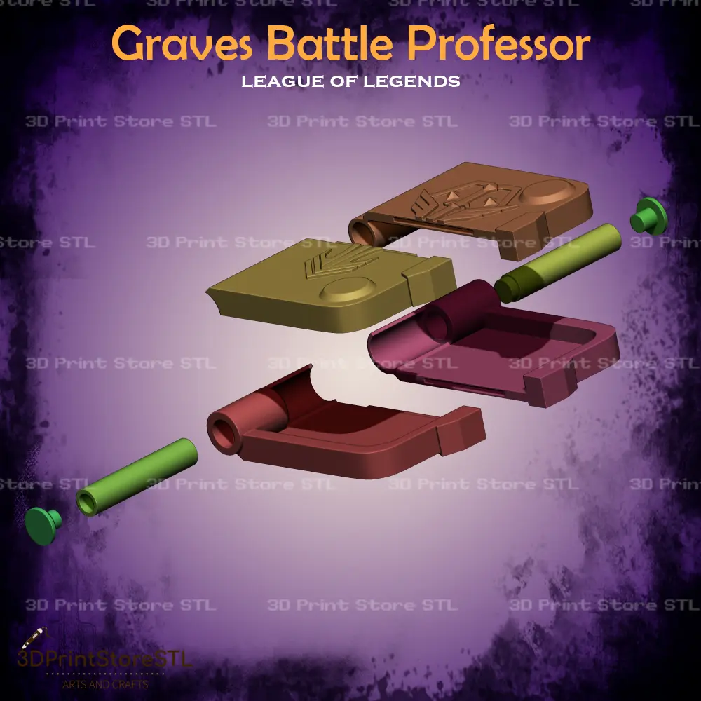 Cosplay del Profesor de Batalla Graves League of Legends - Archivo STL