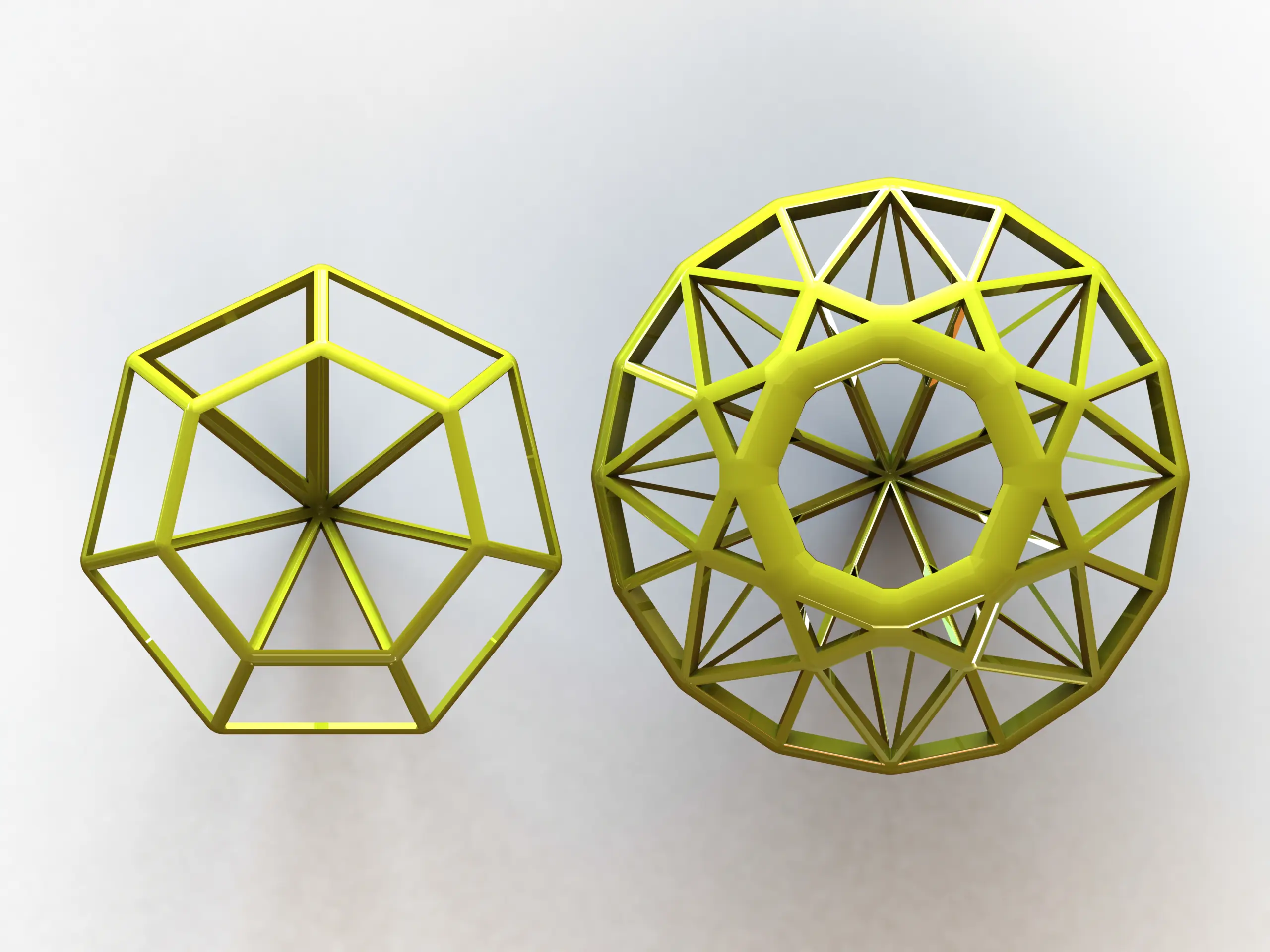 Wireframe Diamond Gem