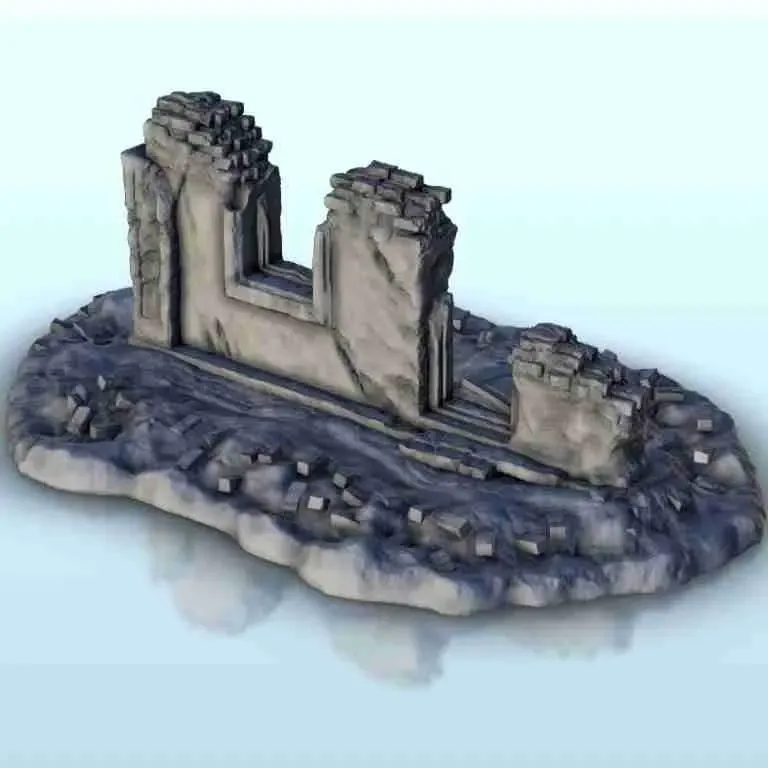 Ruins of building 2 - miniatures scenery modern games