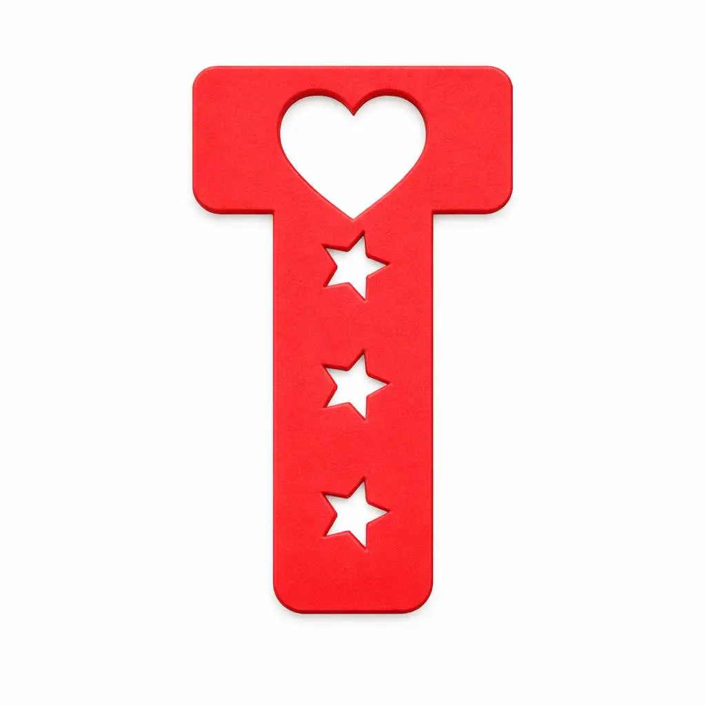 Heart Letter T Bookmark – 3D Printable Book Mark STL