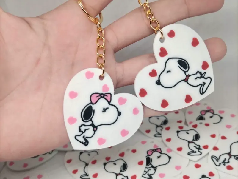 Llaveros de Snoopy para el 14 de febrero