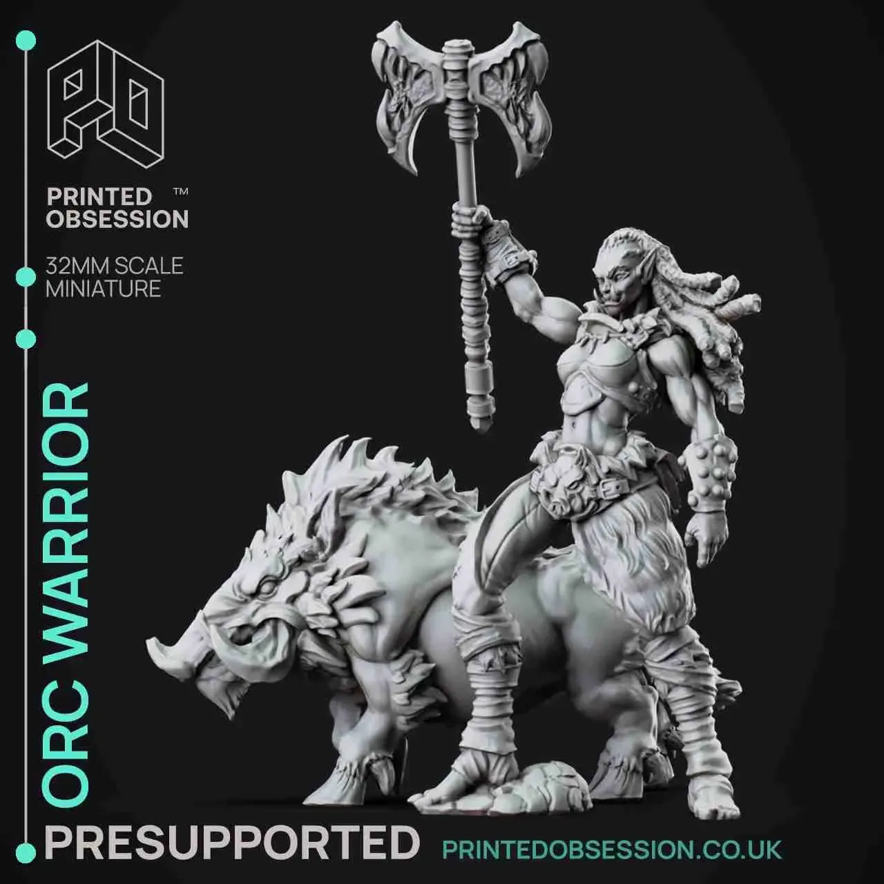 Orc - Warrior-Foundlings-Presupported - 32mm scale