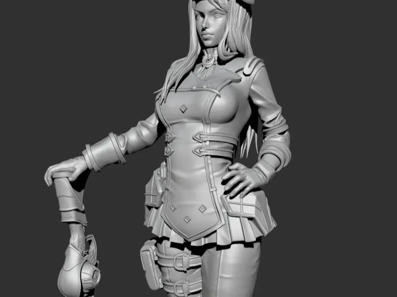 Arcane Caitlyn 3D Figure | League of Legends Fan Art