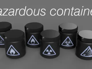 Hazardous Containers with Threaded Lid