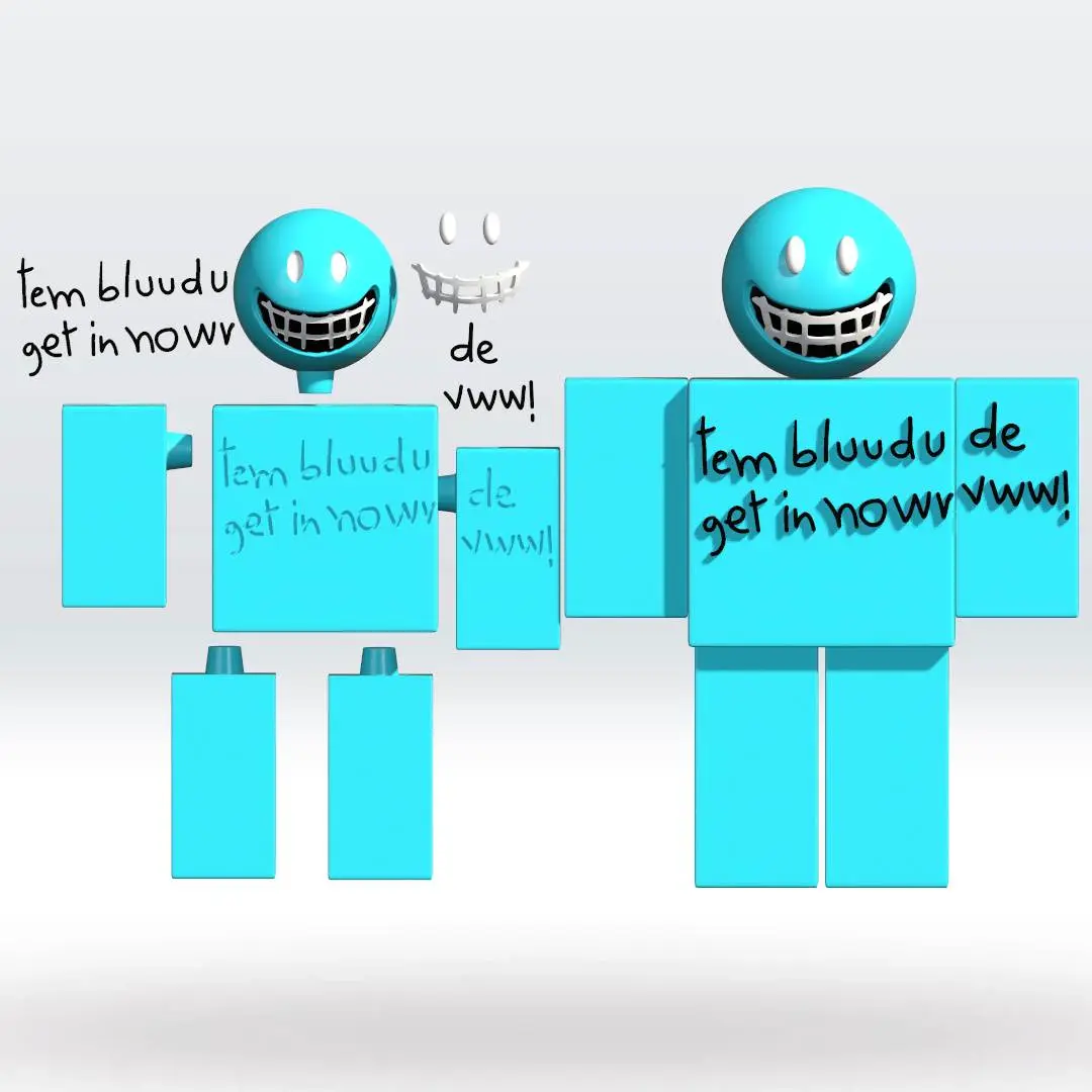 Bluudud Roblox 3D Model STL Parts No Support Fanart