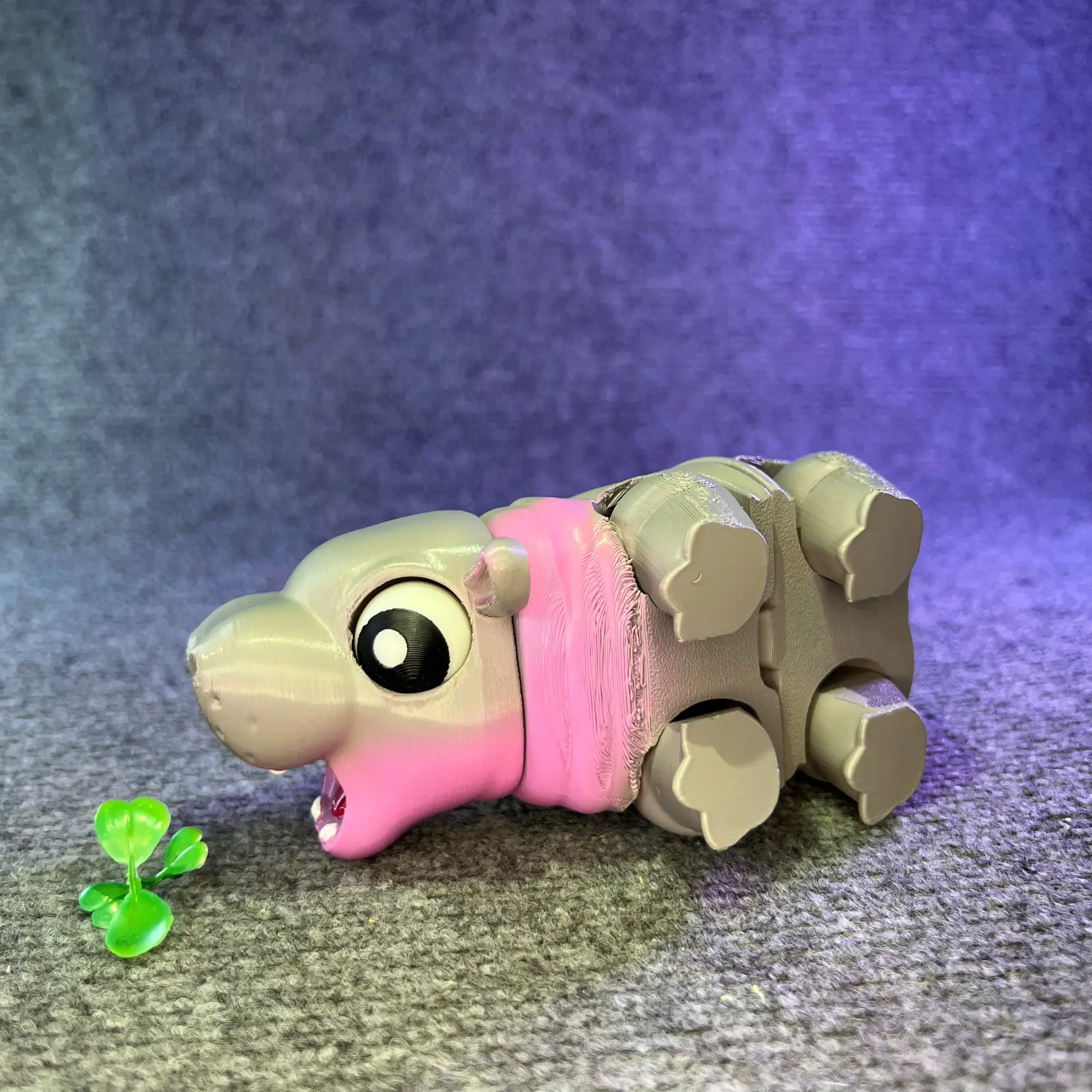 Moo Deng Hippo Flexi - Articulated - STL & 3mf Multicolor