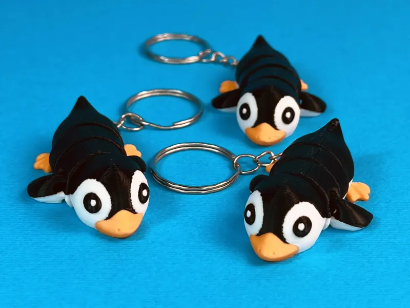 Cute Flexi Penguin 🐧 (Toy, Keychain & Magnet)