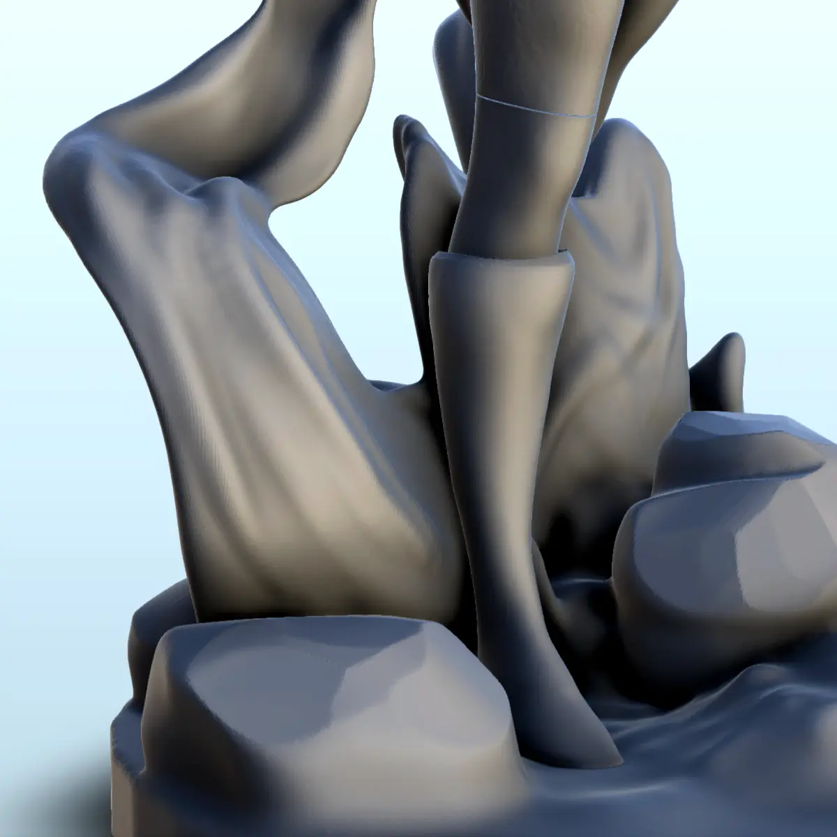 Sexy woman running on the waves (21) - miniatures figure sce