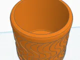 Desktop Writing Utensil Holder With Inset Pattern-5