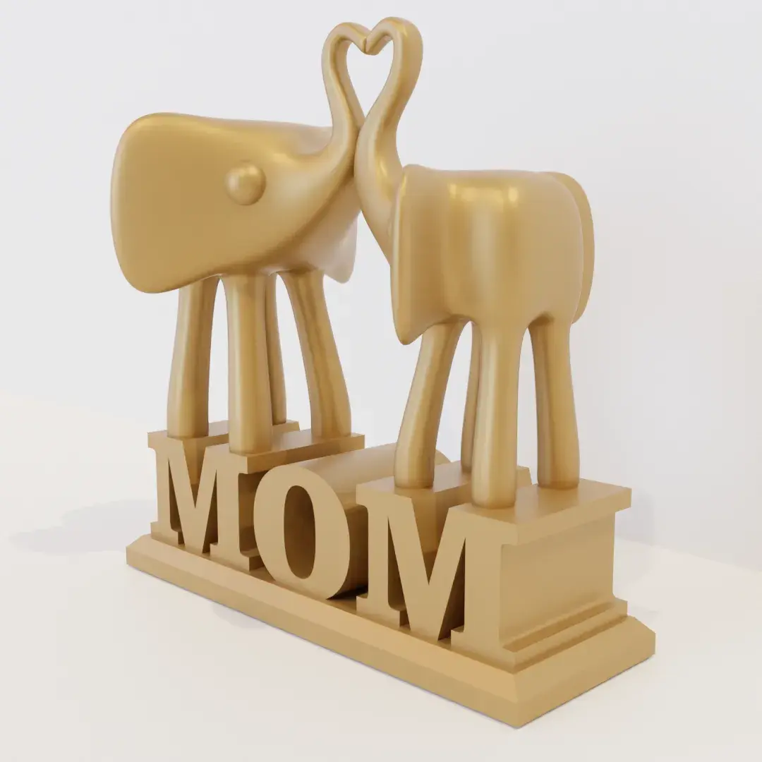mother and son elephants