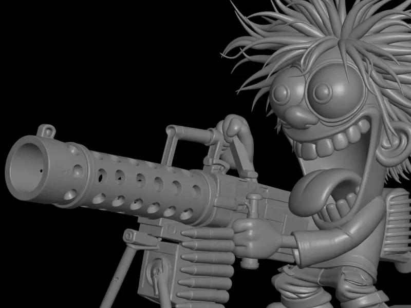 cartoon warrior man
