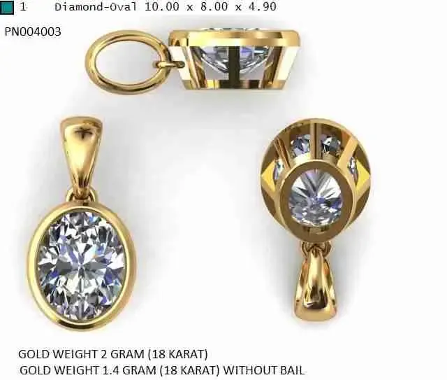OVAL PENDENT BEZEL