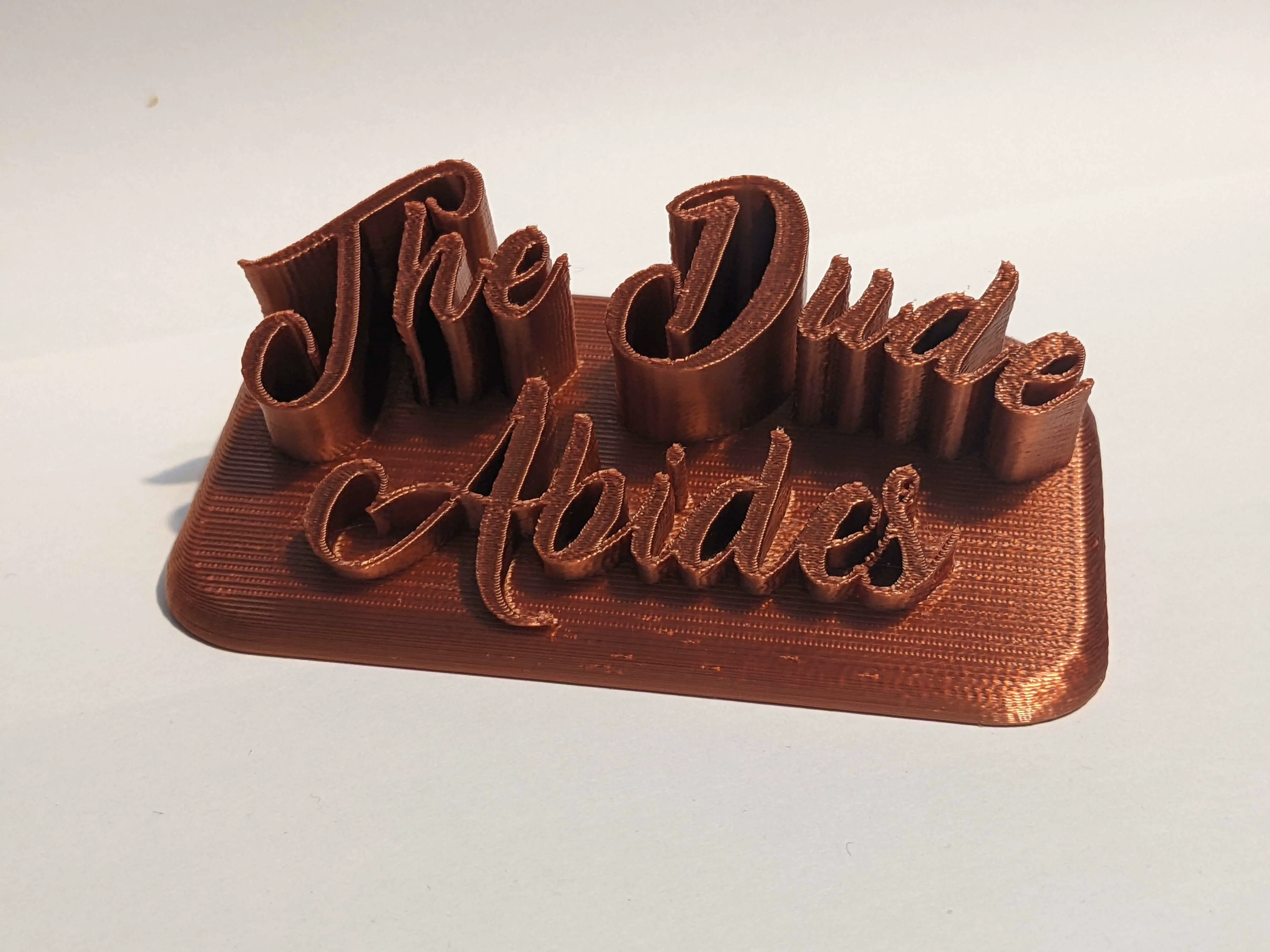 Arte com palavras "The Dude Abides