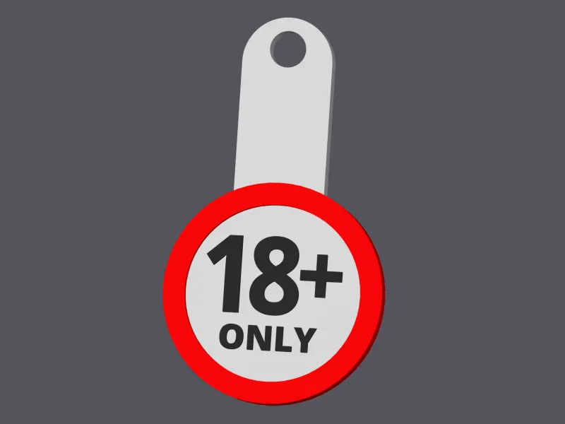 18+ ONLY - Traffic Sign - Shopping Cart Coin