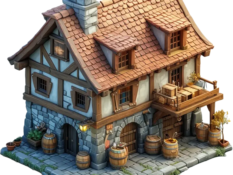 KF2 Medieval House – Fantasy RPG Terrain – Workshop3D