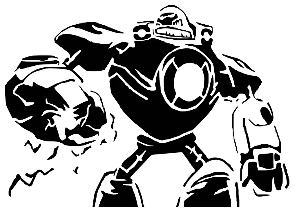 LOL Blitzcrank stencil