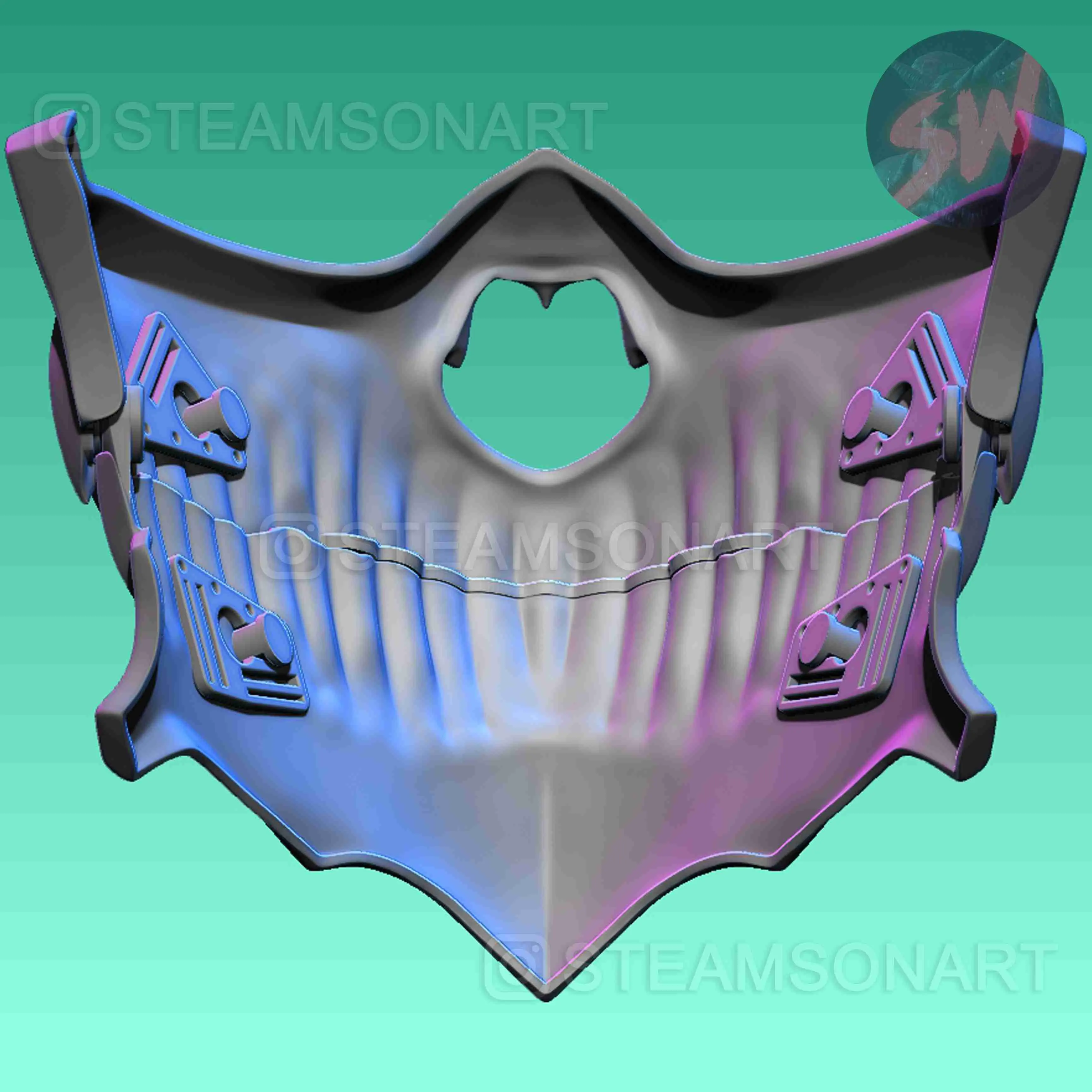 Masks & Helmets STL Download - BLEACH Grimmjow (Sexta 6th Espada ...