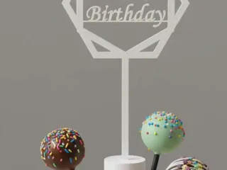 Flower Cake Pop Display Stand with Topper