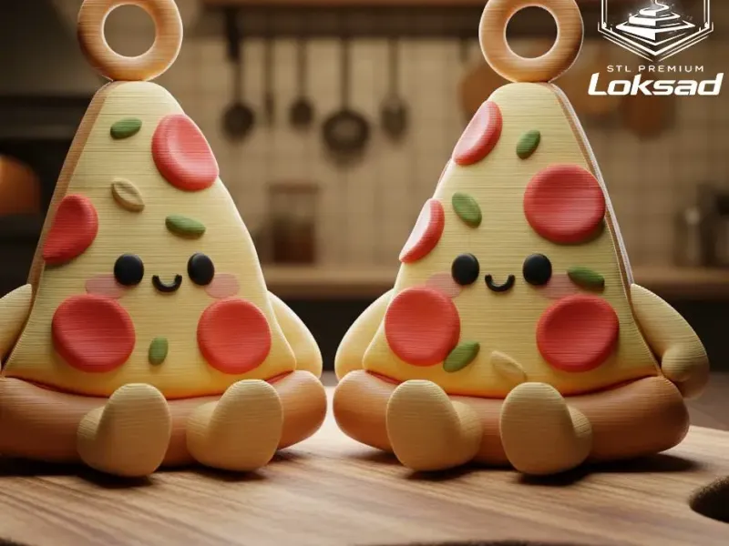 pizza keychain
