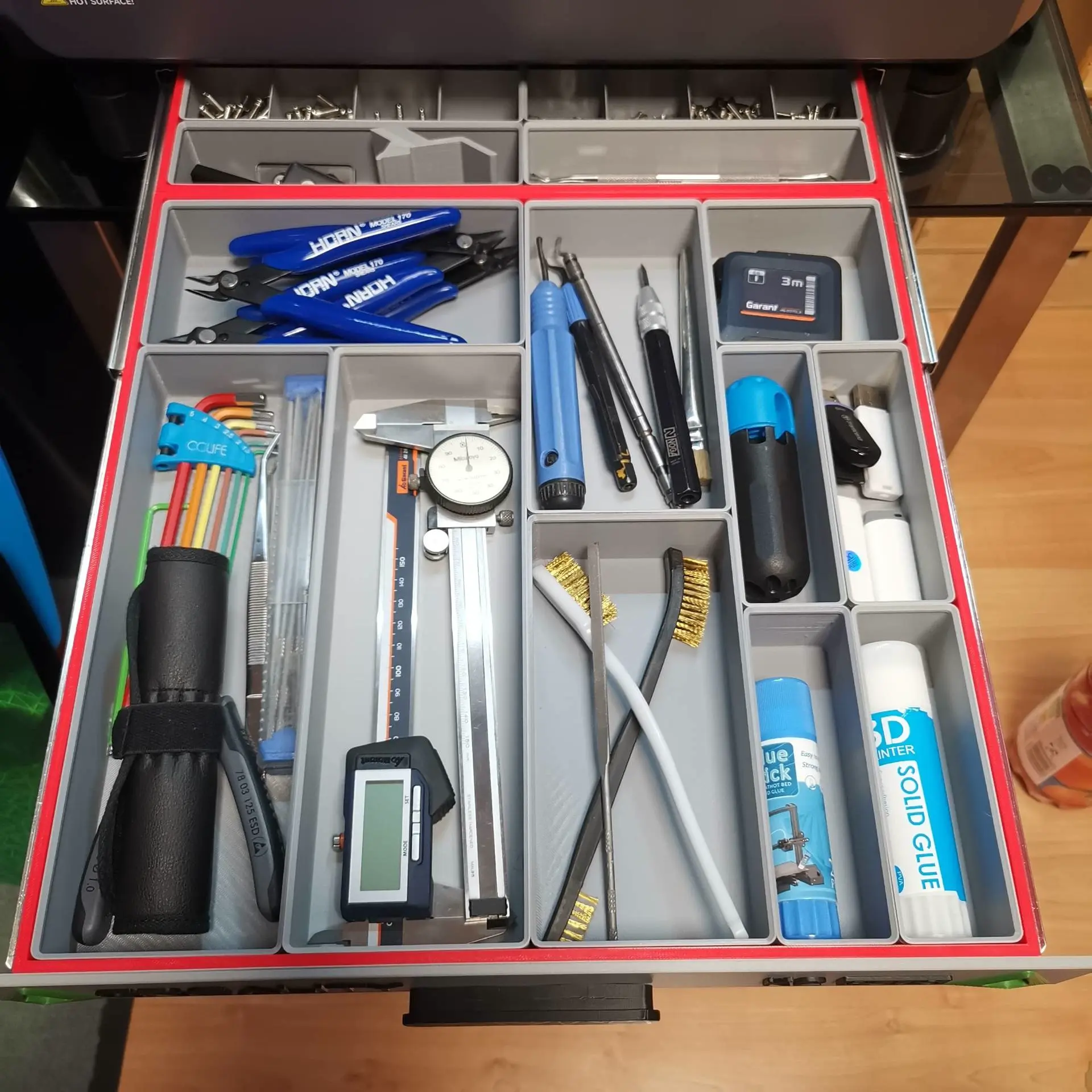 K2 Plus drawer with build plate stand - My version