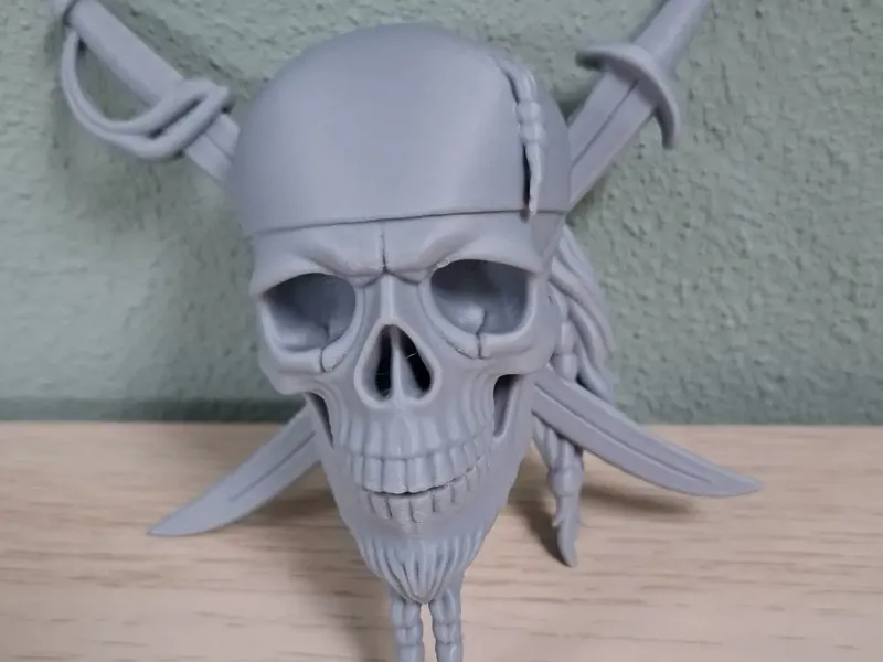 Pirate Skull Emblem with Crossed Swords