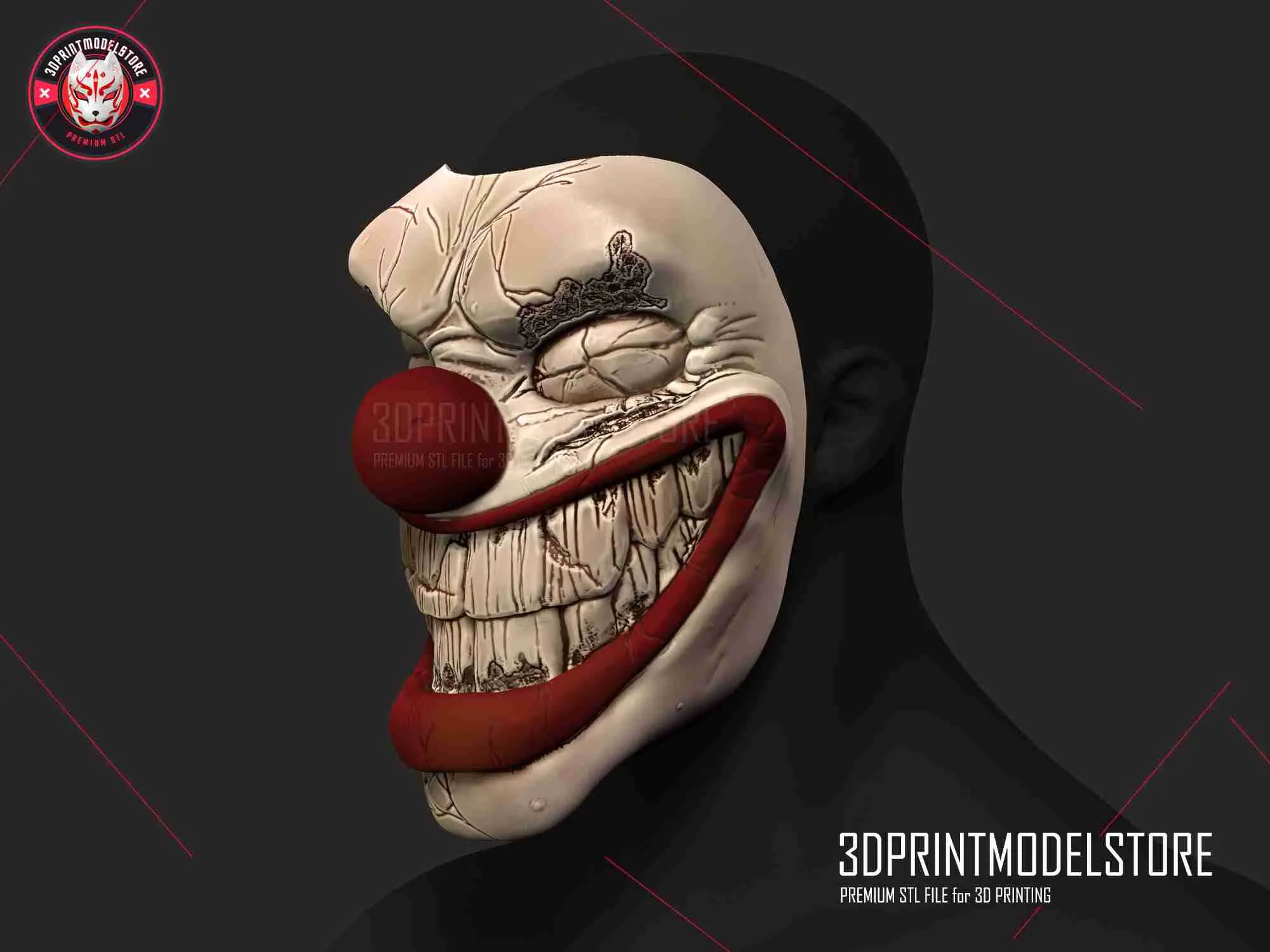 Máscara Twisted Metal - Palhaço Cosplay Halloween