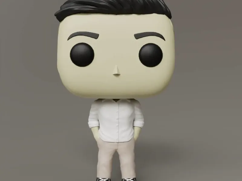 Funko hombre con manos en los bolsillos