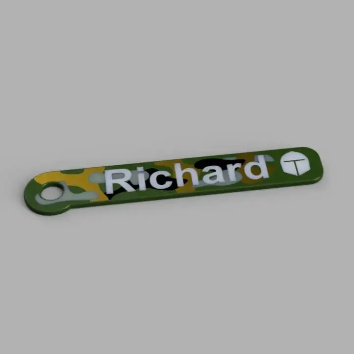 5 color Richard keyring name tag