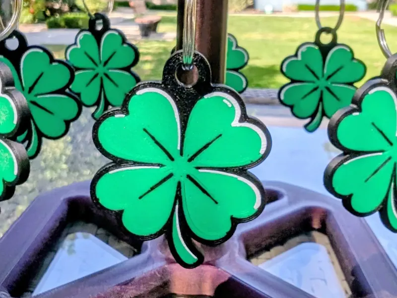 St. Patrick’s Day Four Leaf Clover Keychain