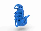 Twin turbo supercharged V8 Engine Version 5 Scale 1:25-1