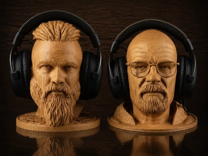 Headphone holders Walter White and Ragnar Lothbrok