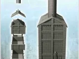 Large modern brick industrial production plant with flat roo-2