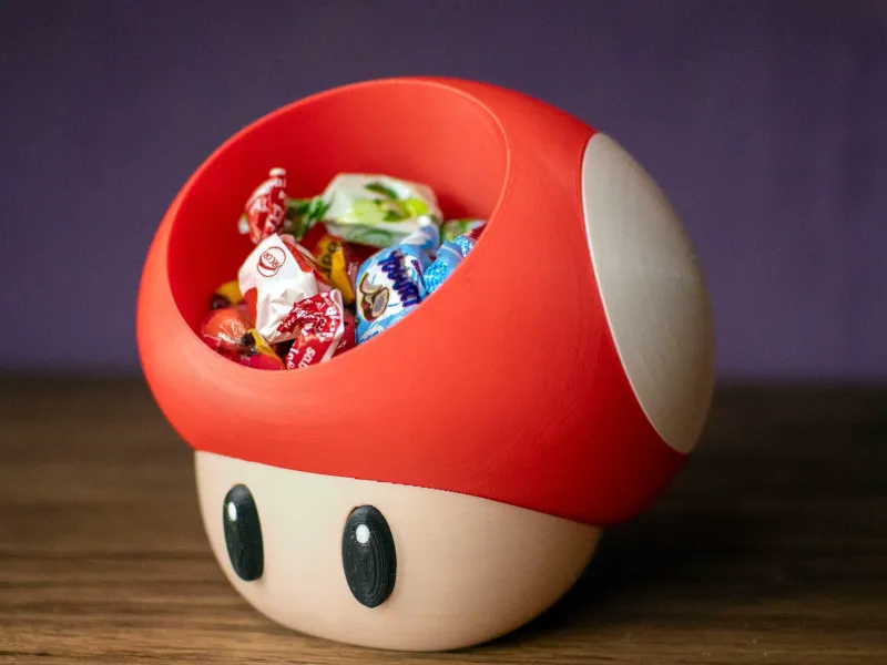 Recipiente de Cogumelo do Mario