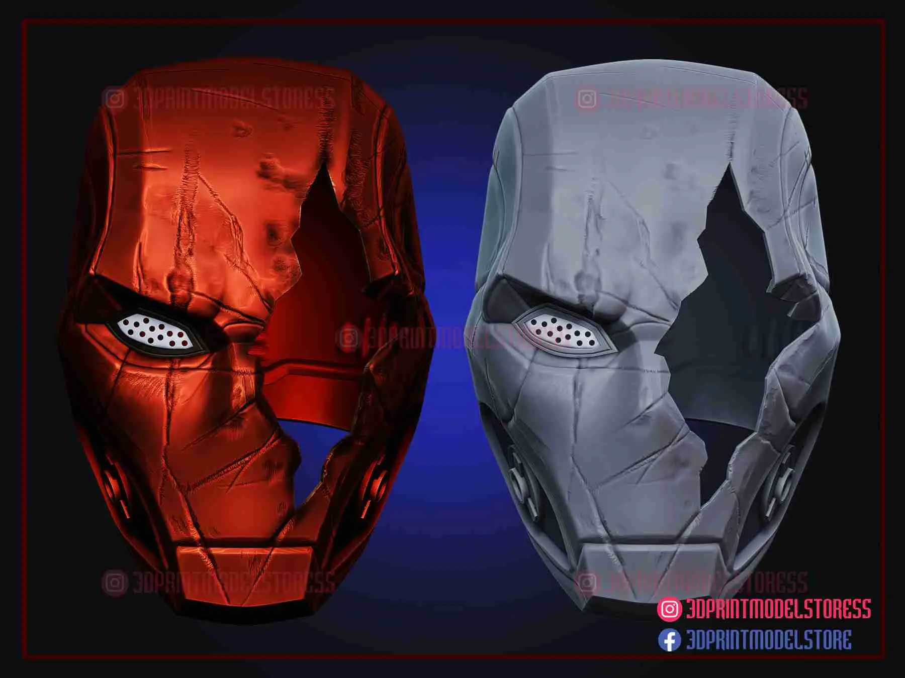 Red Hood Helmet - Titans Battle Damage Helmet Cosplay