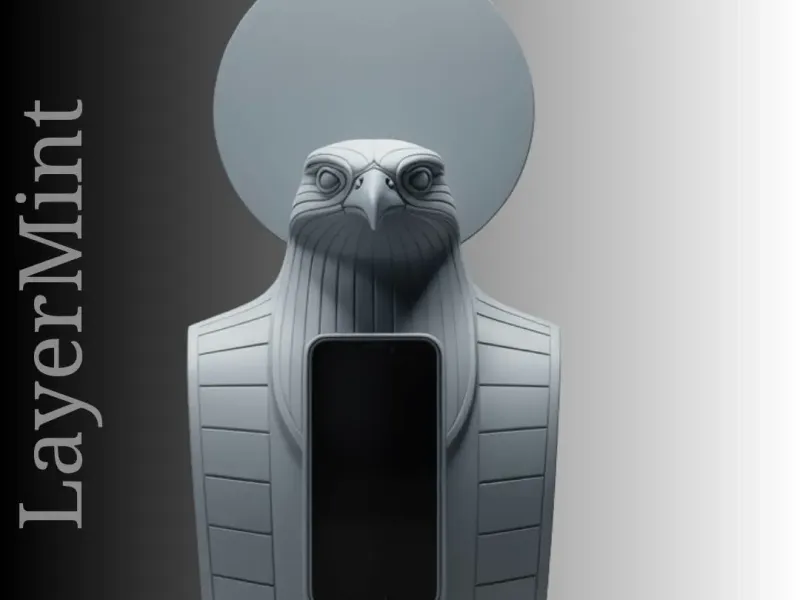 Title: Egyptian Horus Falcon Phone Stand – 3D Printable STL