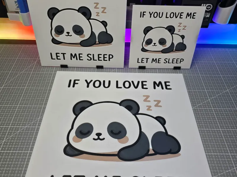 Panda Slaapzone - Hueforge - 4 Kleuren