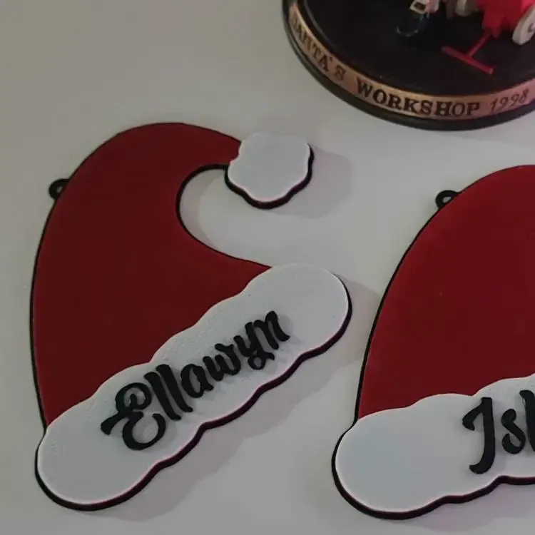 Customizable Santa Hat Ornament