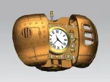 Steampunk Apple Clock-5